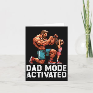 Dad Mode Geactiveerde Vaderdag Gym Workout Bodybui Kaart
