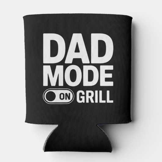Dad Mode Grill On BBQ Humor Blikjeskoeler (Achterkant)