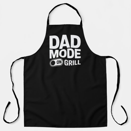 Dad Mode Grill On Funny BBQ Dad Quote Schort (Voorkant)