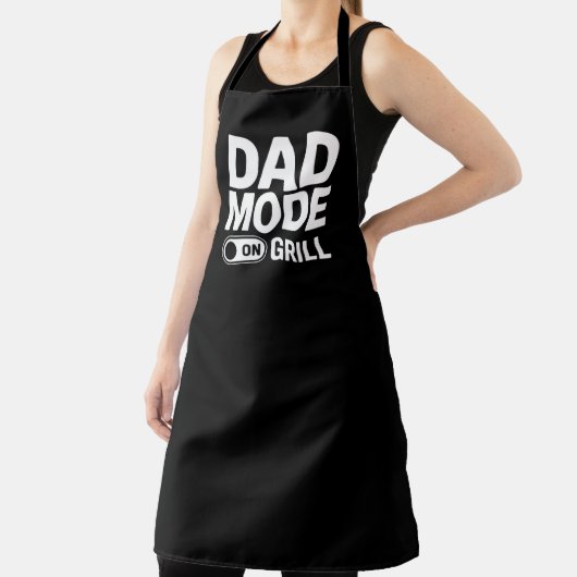 Dad Mode Grill On Funny BBQ Dad Quote Schort (Insitu)