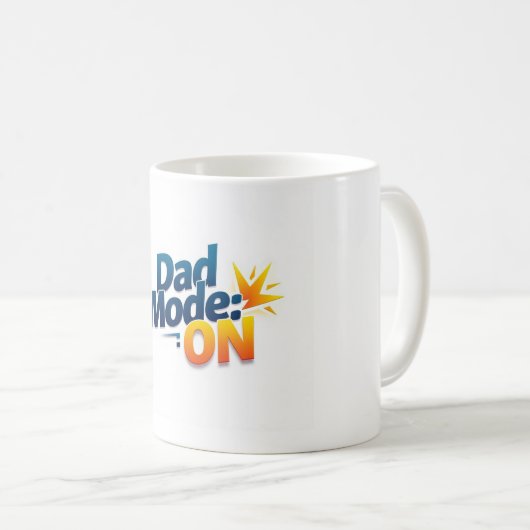 Dad Mode ON Coffee Mok – Grappig Vaderdag cadeau (Voorkant rechts)