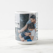 Dad Modern Custom 4 Foto Collage Grid Koffiemok (Center)