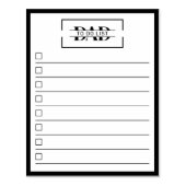 Dad Modern Monogram 4" x 5" To Do List Rubberstempel (Afrduk)