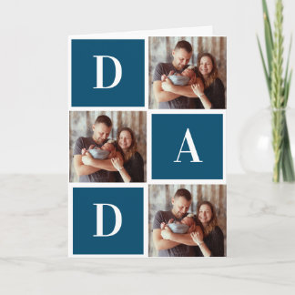 DAD Moderne Fotocollage Vaderdag Kaart