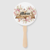 Dad & Mom Fairytale Book Flowers Rose Baby Shower Handwaaier (Achterkant)