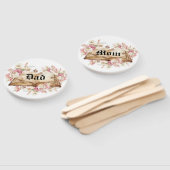 Dad & Mom Fairytale Book Flowers Rose Baby Shower Handwaaier (Niet-gemonteerd)