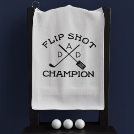 DAD Monogram Grappige Flip Shot Kampioen Golf Hand Golfhanddoek