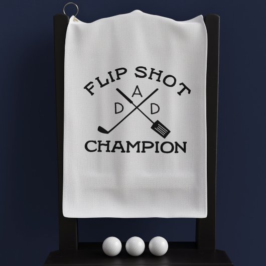 DAD Monogram Grappige Flip Shot Kampioen Golf Hand Golfhanddoek