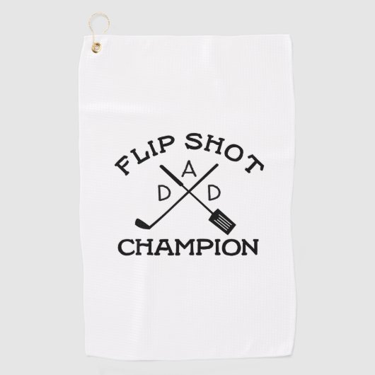 DAD Monogram Grappige Flip Shot Kampioen Golf Hand Golfhanddoek (Voorkant)