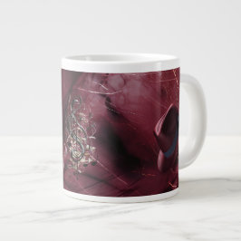 Dad Moody Muziek Bourgondië Fedora Keramische Jumb Grote Koffiekop