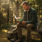 'DAD' Mountain Landscape Greeting Card Kaart