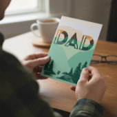 'DAD' Mountain Landscape Greeting Card Kaart