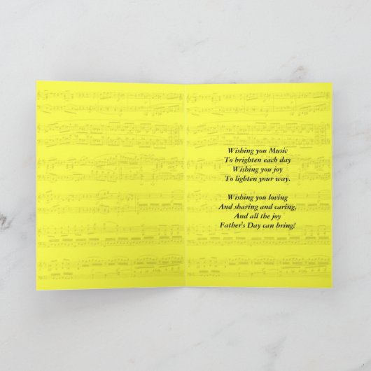 Dad, musical Father's day card met violin Kaart (Binnen)