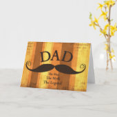 Dad Mustache Kaart Stripe (Gele Bloem)