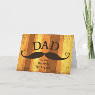 Dad Mustache Kaart Stripe