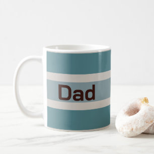 Dad Muted Shades of Blues Stripes Patroon Koffiemok