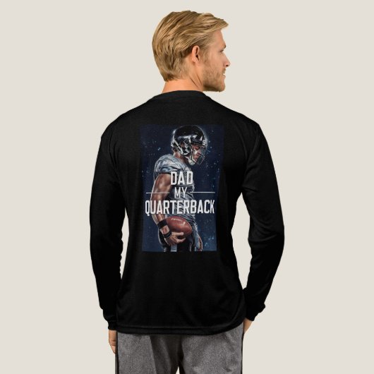 “Dad, My Quarterback for Life” Tri-Blend Shirt (Achterkant)