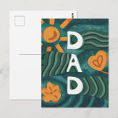 Dad - Nationale Papa Appreciation Day Groen Briefkaart (Voorkant / Achterkant)