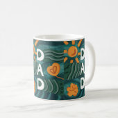 Dad - Nationale Papa Appreciation Day Groen Koffiemok (Voorkant rechts)