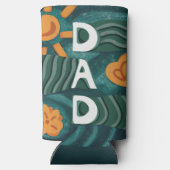 Dad - Nationale Papa Appreciation Day Groen Seltzer Blikjeskoeler (Achterkant)