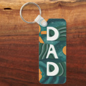 Dad - Nationale Papa Appreciation Day Groen Sleutelhanger (Voorkant)