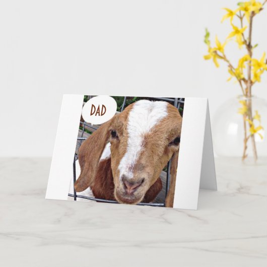 DAD-NO KIDDING ROND UW BIRTHDAY ZEGT GOAT KAART (Gele Bloem)