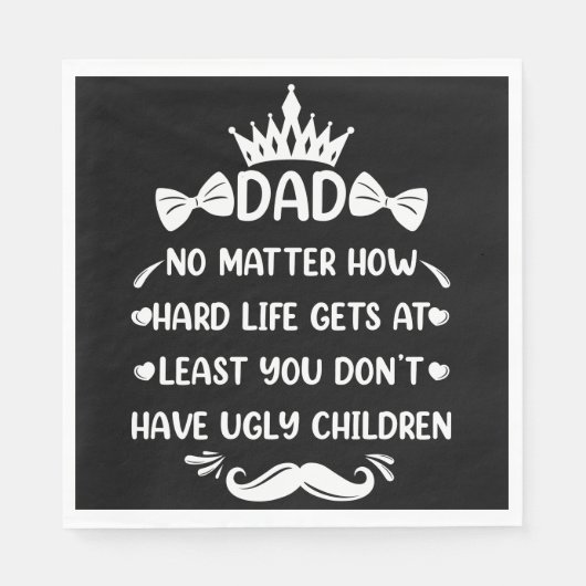 Dad No Matter How Funny Dad Quote Father Jokes Servet (Voorkant)