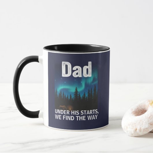Dad Noorderlicht Camping Aanpasbaar Mok (Met donut)