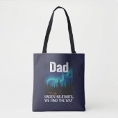 Dad Noorderlicht Camping Aanpasbaar Tote Bag (Voorkant)