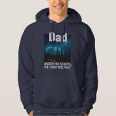Dad Northern Lights Camping Customizable Hoodie (Voorkant)