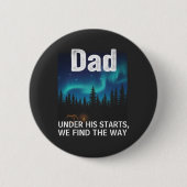 Dad Northern Lights Camping Customizable Ronde Button 5,7 Cm (Voorkant)