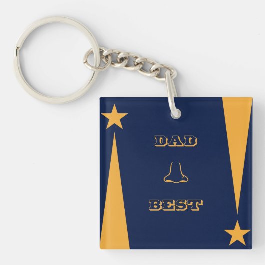 Dad Nose Best Pun Sleutelhanger (voorkant)