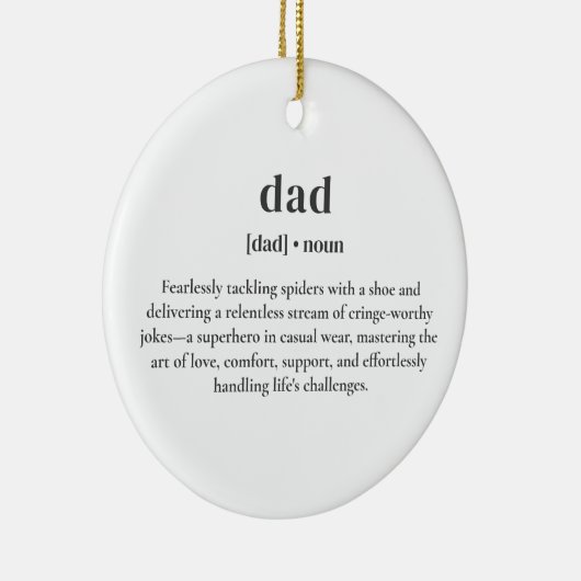 Dad Noun Funny Definition Vaderdag Keramisch Ornament (Rechts)