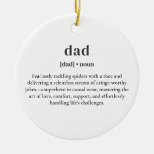 Dad Noun Funny Definition Vaderdag Keramisch Ornament