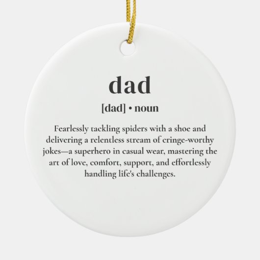 Dad Noun Funny Definition Vaderdag Keramisch Ornament (Voorkant)