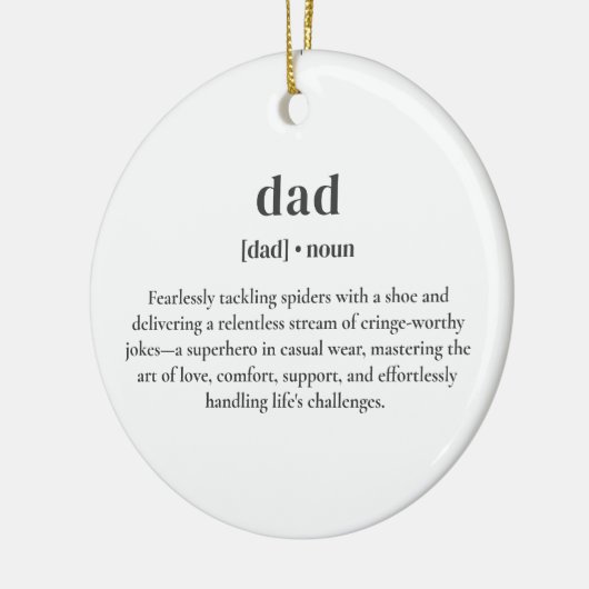 Dad Noun Funny Definition Vaderdag Keramisch Ornament (Links)