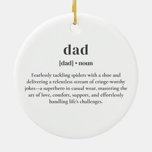 Dad Noun Funny Definition Vaderdag Keramisch Ornament (Achterkant)