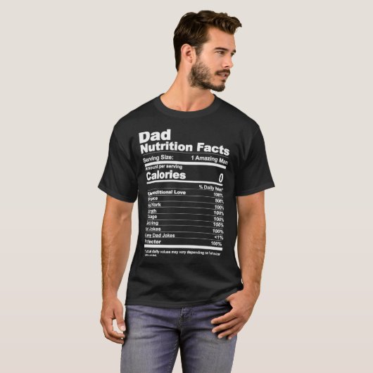 Dad Nutrition Facts T-shirt (Voorkant volledig)