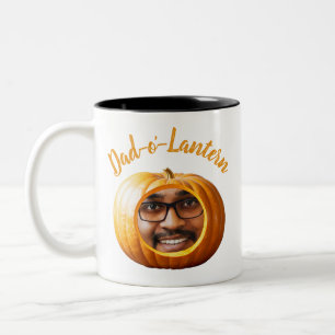 Dad-o’-Lantern gepersonaliseerde MUG Tweekleurige Koffiemok