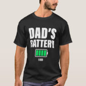 Dad Of 1 Low Battery Dadâ€™S Father'S Day T-shirt (Voorkant)