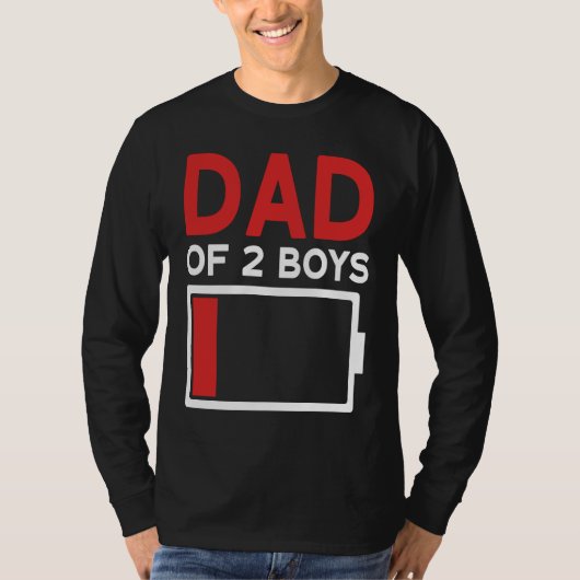 Dad of 2 Boys Father's Day T-shirt (Voorkant)