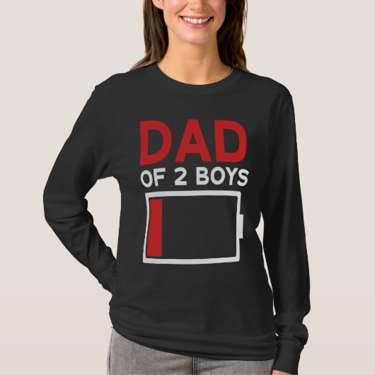 Dad of 2 Boys Father's Day T-shirt (Voorkant)