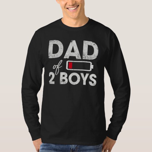 Dad of 2 Boys Funny   from Son Father's Day 2023 V T-shirt (Voorkant)