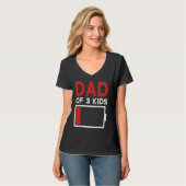 Dad of 3 Kids Father's Day T-shirt (Voorkant volledig)