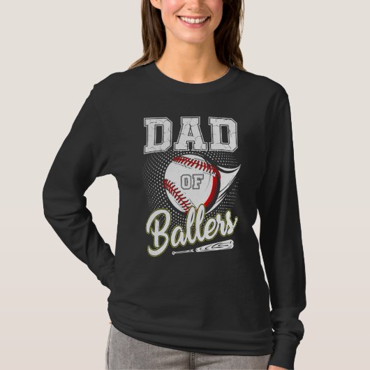 Dad Of Ballers Baseball Softball  Father s Day 2 T-shirt (Voorkant)