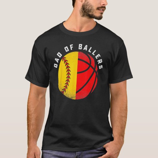 Dad Of Ballers Baseball Softball  Father s Day T-shirt (Voorkant)