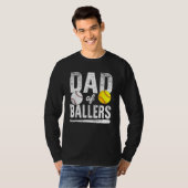 Dad Of Ballers Softball Baseball Player Dad Father T-shirt (Voorkant volledig)