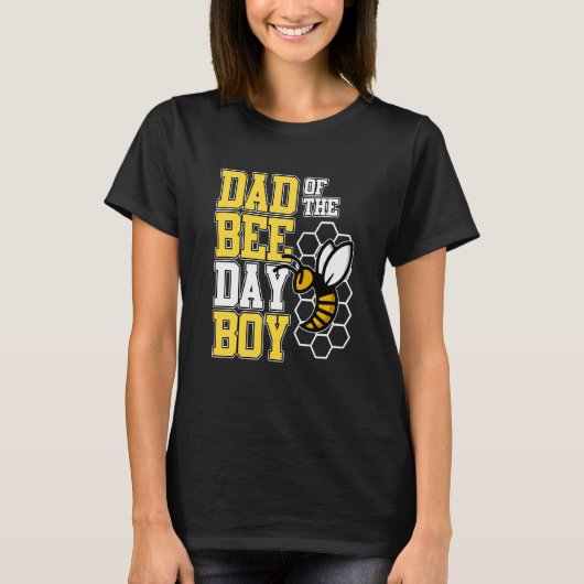 Dad Of Bee Day Boy Honey Beekeeper Beekeeping Grap T-shirt (Voorkant)