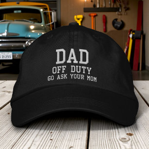 Dad of Duty Eenvoudige moderne typografie Custom Geborduurde Pet