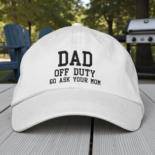 Dad of Duty Eenvoudige moderne typografie Custom Geborduurde Pet